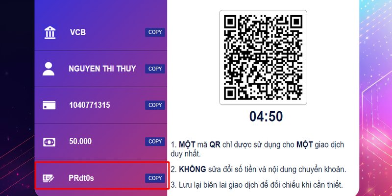 Bạn cần chọn ngân hàng để lấy thông tin chủ tài khoản trước khi quét mã